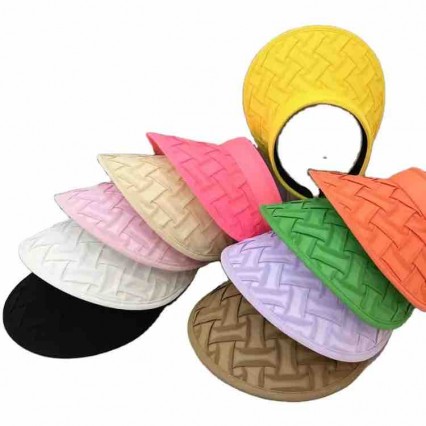 fashion 9 colors wide brim UPF 50+ UV protection Sun visor hat women Beach Tourism hats golf hats for women