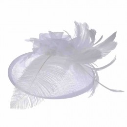 mesh veil Sinamay small white church hats Elegant Fascinators Tea Party Kentucky Derby Headband wedding Hat