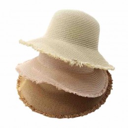 new 7 colors Sun Hats for Women fringe Brim paper Straw Summer Beach foldable straw hat Packable for Travel Outdoor