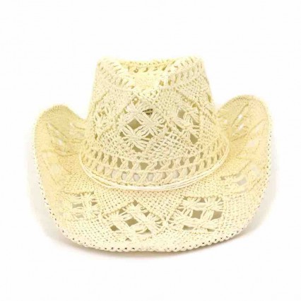 colorful summer crochet cowboy hats woman cowgirl hat