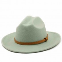 fashion men woman unisex 18 colors felt cowgirl hat western cattlemen cowboy hat with leather band