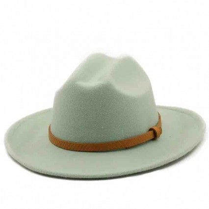 fashion men woman unisex 18 colors felt cowgirl hat western cattlemen cowboy hat with leather band