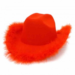 fashion men women black,white, red felt western cattlemen cowgirl with fur trim Christmas new year party favors cowboy hats
