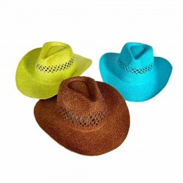 new fashion chic women paper Straw cowgirl hat beach UPF 50+UV protection sun hat woman cowboy hats unisex