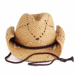 ready to ship wholesale men & women paper straw cattle man cowboy hat beach sun cowgirl hat women's with rolling up brim